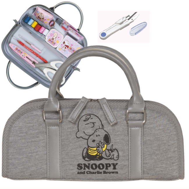 楽天市場 裁縫セット 糸切はさみ付きスヌーピー ラウンドバッグタイプ あす楽 送料無料 小学生女の子向け 学校教材ネットショップ