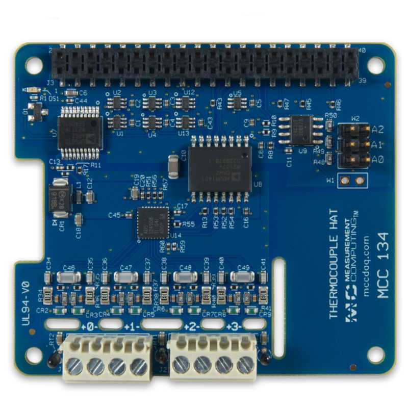 Digilent MCC134 Raspberry Pi用熱電対測定DAQ HAT【6069-410-002】[ラズベリーパイ ラズパイ 夏休み 自由研究 自由工作 電子工作 小学生 中学生 高校生]｜マルツオンライン