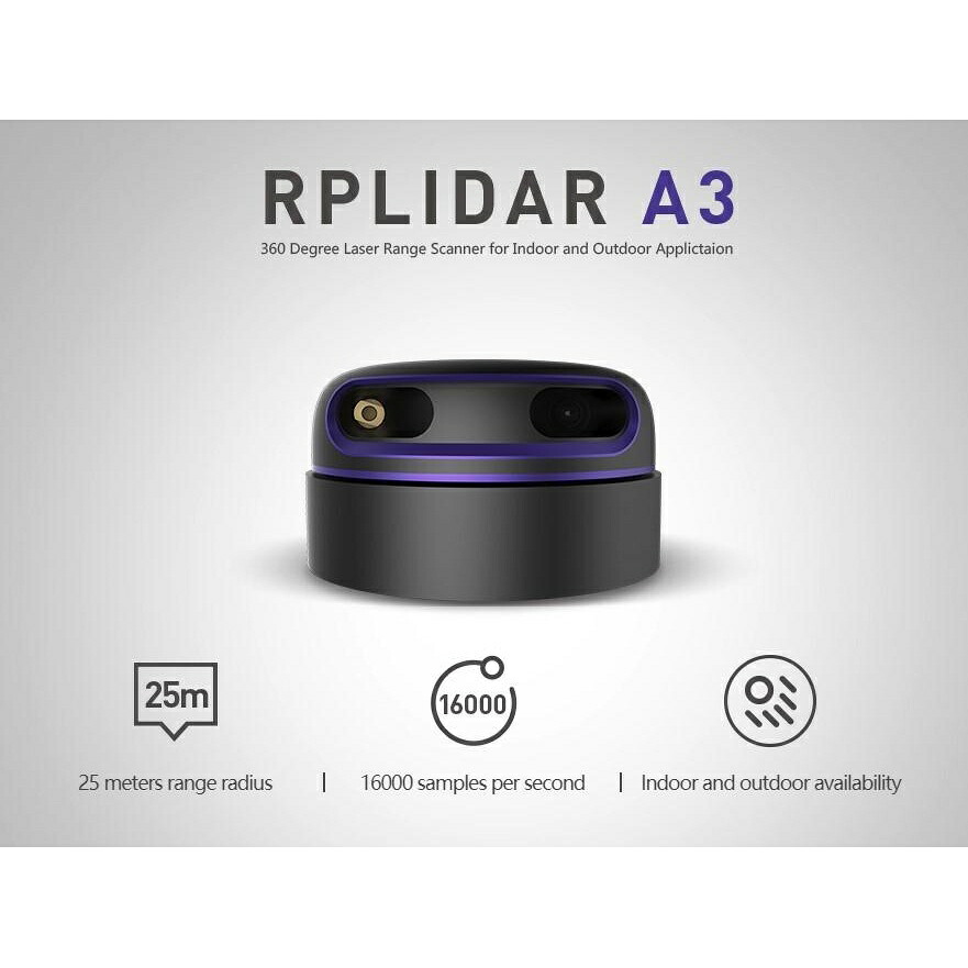 SeeedStudio RPLiDAR A3M1 360°レーザスキャナー(25m)【110991068】