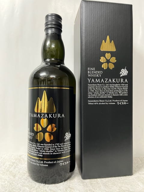 山桜 2本セット　笹の川酒造 48度 700ml 瓶 箱付 笹の川 ピュアモルト山桜 48° 700ml｜ウイスキー通販-福島県