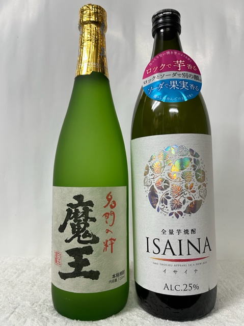 市場 魔王 ISAINA 720ml×1本と新発売 宝 25度 全量芋焼酎