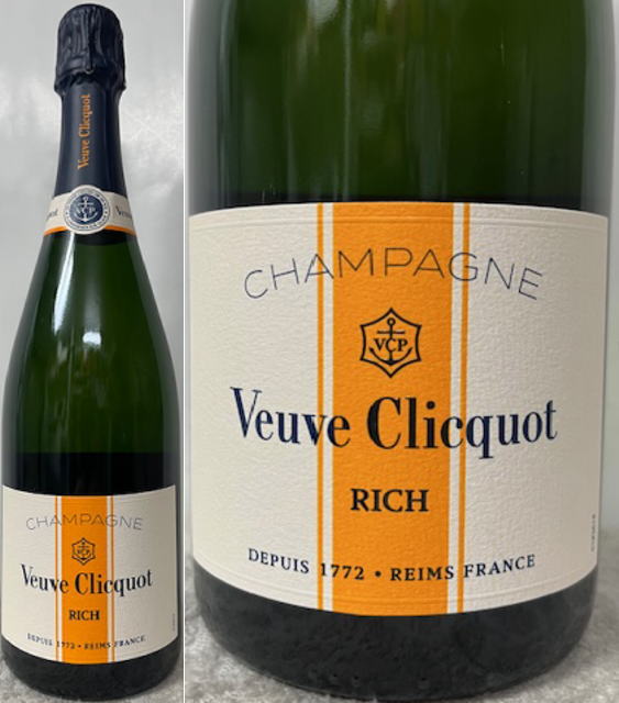 Veuve Clicquot Rich シャンパン 750ml グラス6個のみ Veuve Clicquot Rich シャンパン 750ml グラス6個のみ
