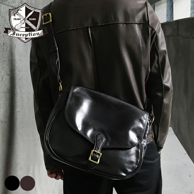 INCEPTION インセプション ポストマン メールバッグ M 日本製 馬革 ホースハイド 茶芯 ショルダーバッグ A4 iphsb-11 ベジタブルタンニンレザー メンズ レディース 男女兼用 本革 革 レザー 軽い ブランド おしゃれ 20代 30代 40代 50代 60代 70代 正規販売店画像