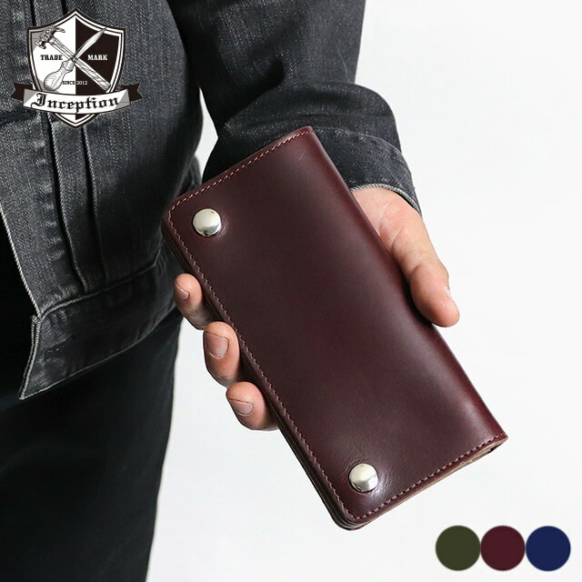 牛革ロングウォレット　HORWEENオイルレザー　茶芯　オールドホワイトハーツ 長財布 メンズ 本革 ラウンドファスナー HORWEEN社 クロムエクセル