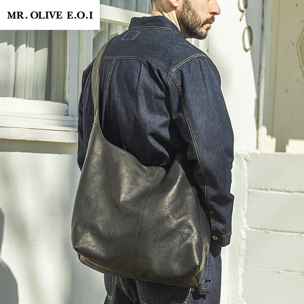 MR.OLIVE E.O.I 日本製 牛革 ショルダーバッグ IMPERMA-LEATHER / ONE SHOULDER BAG ME667 メンズ レディース ユニセックス シュリンク 手洗い エイジング デイリー 旅行バッグ 旅行 トラベル 本革 革 レザー 軽い ブランド おしゃれ 上質 20代 30代 40代 50代 60代 70代