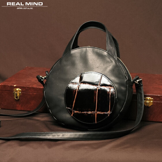 牛革 ショルダーバッグ レディース REALMIND リアルマインド LILY リリー APORON アポロン 日本製 210009 クロコ型押し エレガント 本革 革 レザー 軽い ブランド おしゃれ 20代 30代 40代 50代 60代 70代