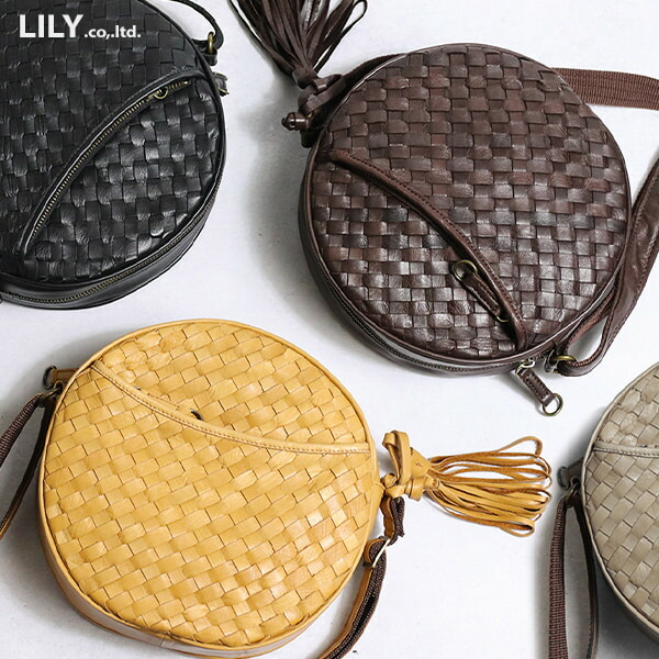 馬革 ショルダーバッグ 丸型 ポシェット レディース LILY リリー REALMIND リアルマインド メッツ メッサーラ ミニショルダー ファスナー メッシュ ポニー 編み込み 丸バッグ 軽量 本革 革 レザー 軽い ブランド おしゃれ 20代 30代 40代 50代 60代 70代