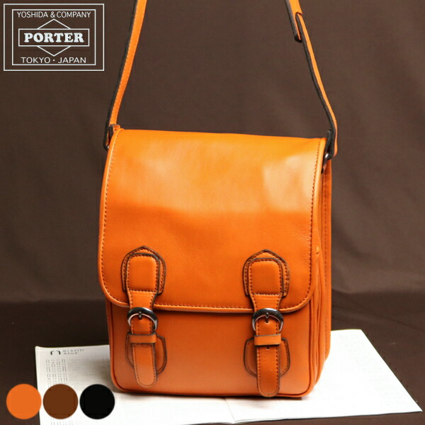革のお手入れをして発送 P10倍 本革 牛革 ショルダーバッグ メンズ 吉田カバン Porter ポーター Baron バロン 6 ビッグポケット 軽量 Doorsinmotioninc Com