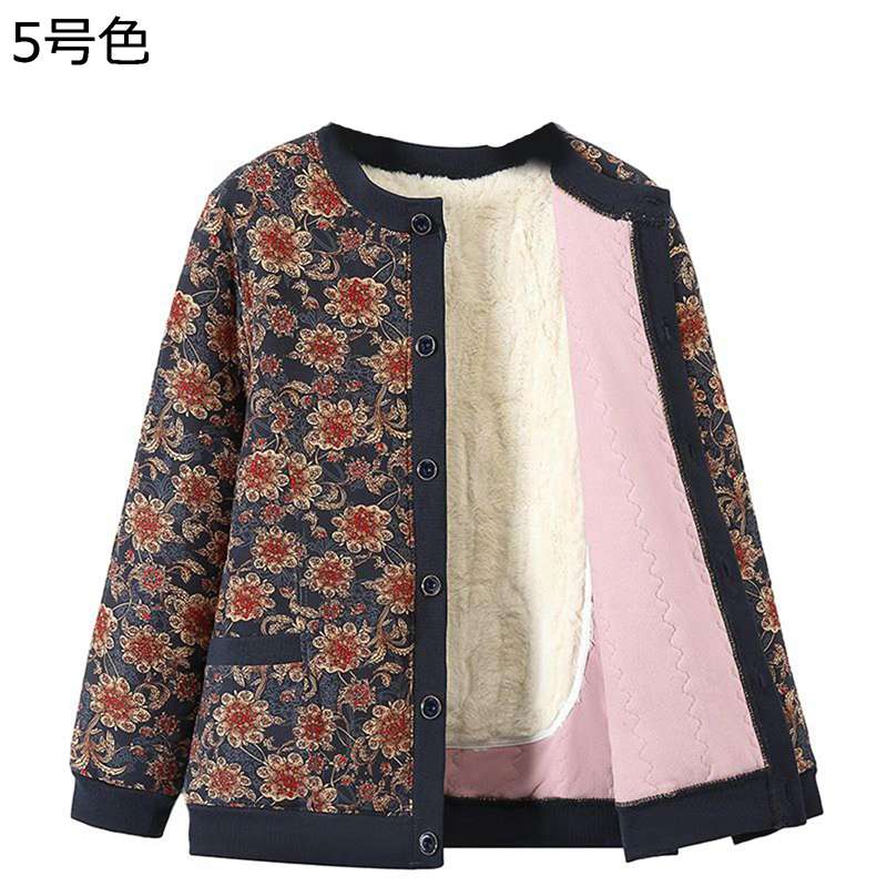 老いらく者 編み物 裏ボア ジレー レディース 花柄 スウェーター お上さん 春服 2XL-5XL ニットアウター 裏起毛 前食い違い名取り草 伸縮性 軽さ コンフォート 朦朦たる 保温 心地よい 年がしら お年より 中高年 レディースファッション-トップス