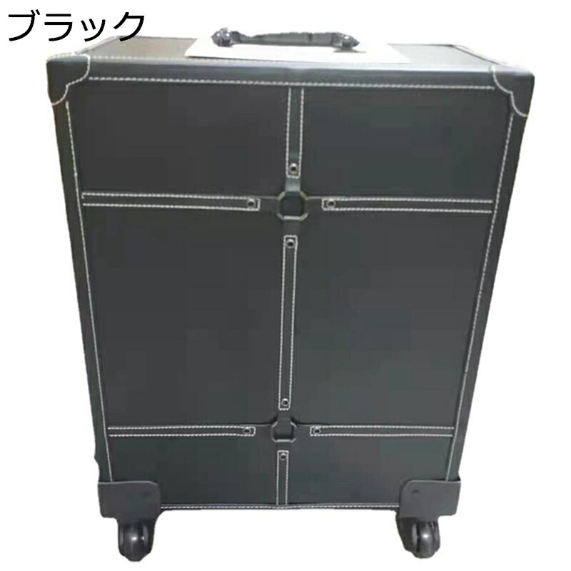 プロ用 収納ボックス メイク箱 大容量 メイクケース PU ミラー付き LEDライト キャスター付き メイクキャリーケース 仕切り ネイル収納 耐久性 簡単に開閉 ポータブルドレッサー 出張 旅行用 贈り物