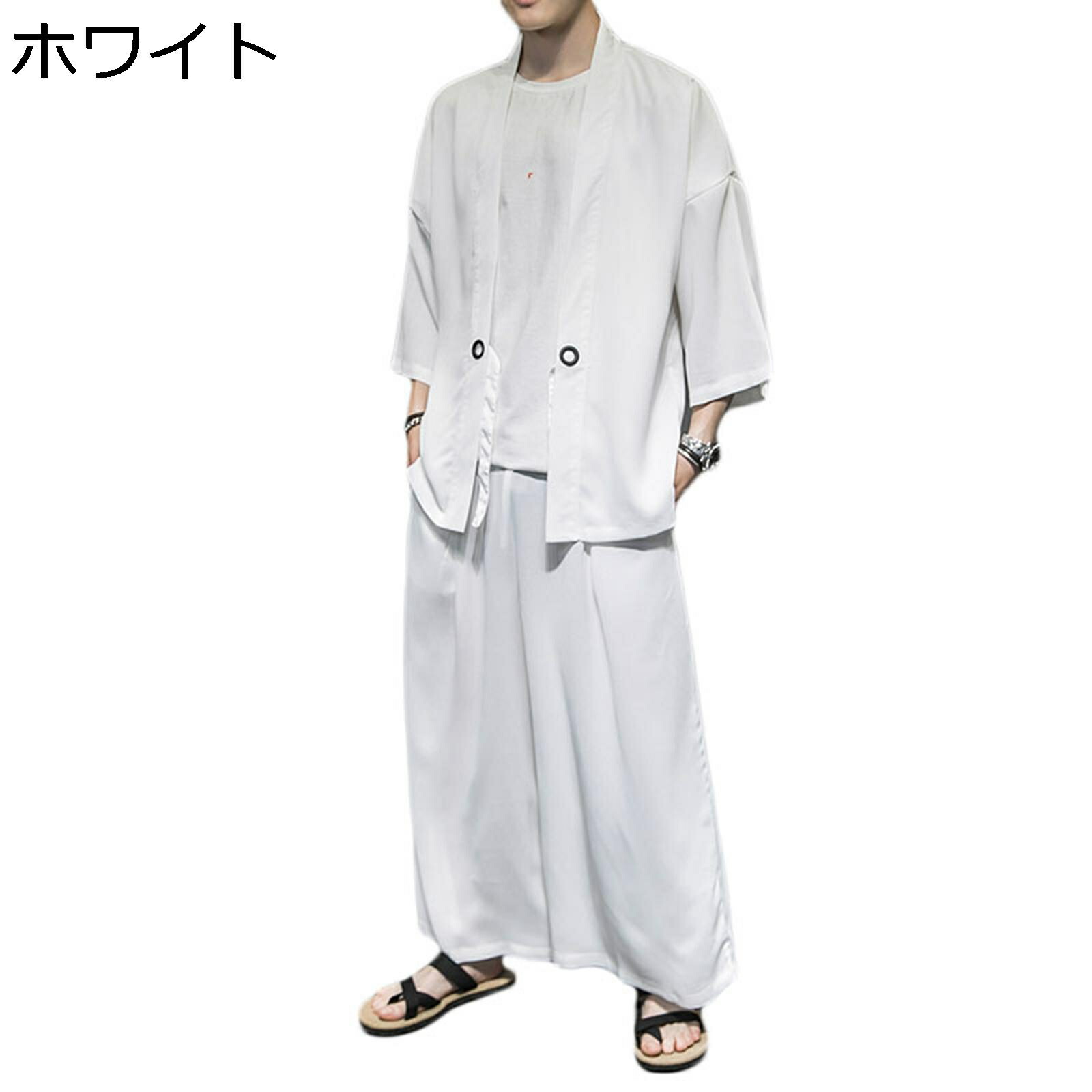 上下仕掛ける メンズ 夏服 半袖 冷やりとした ゆったり 今めかしい 薄っぺら 通気性 向こう見ず 日焼打つ手 甚平 馬鹿でかい大きさ 心地好い 漢服 唐装 ズボン メンズプルオーバー 無地 分かりやすい 普段着 お出掛け 夏祭