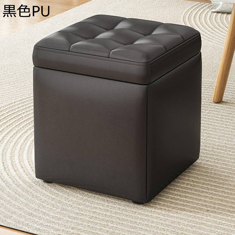 オットマン 合皮 収納ボックス 収納ベンチ 玄関ベンチ スツール 足置き台 靴替えスツール フットスツール キューブ ロースツール 座れる ノンスリップ 軽量 インテリア 汚れに強い リビング/玄関/寝室適用