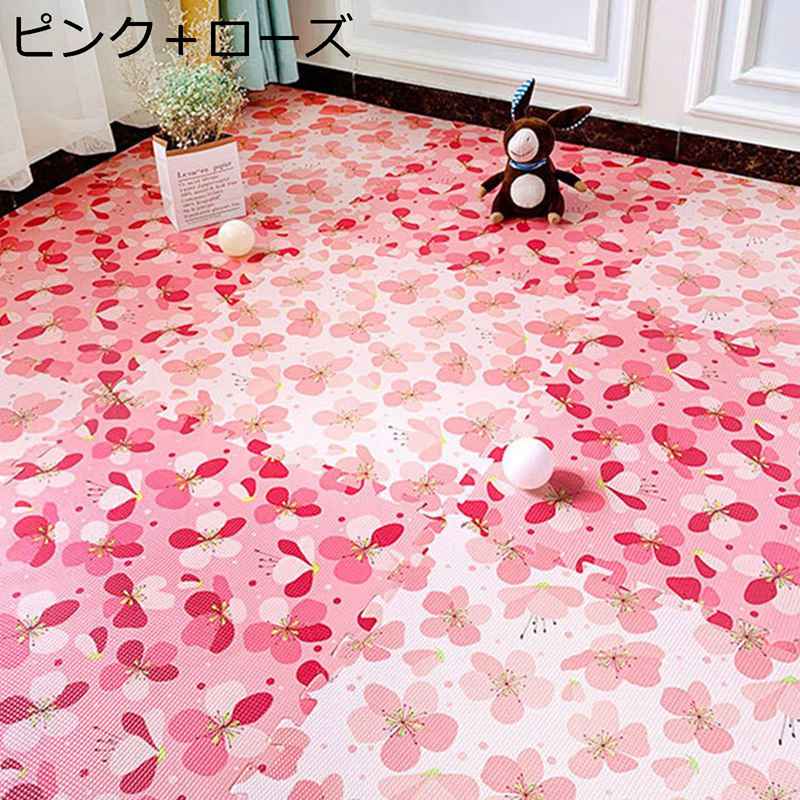 ジョイントマット スプライスマット タイルカーペット カーペットタイル DIY 桜柄 ずれない 滑らない 自由にスプライス 防音 ジョイント フローリング使用 床保護 フロアマット クッション