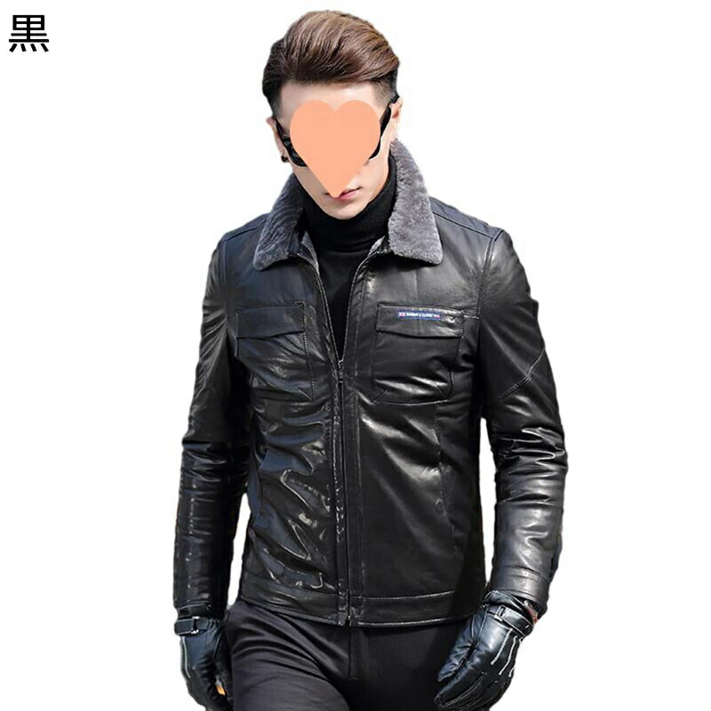 なめし革上衣 ライダースジャケット メンズ 羊革上衣 裏ボア 生あたたかい 防寒 保温 前掛け パーカー フルジップ 雨合羽 秋冬服 心地よい 分かりやすい 皮ジャン 革ジャン 自動二輪車上衣
