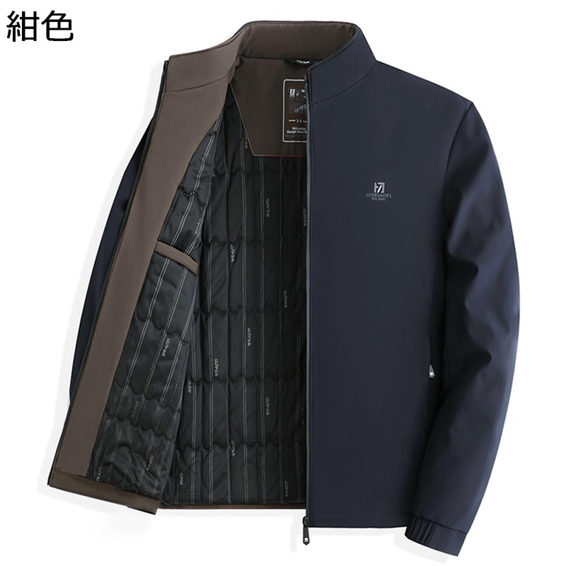 メンズ ジャケット 立ち襟 ショート 長袖 ジップアップ M-4XL 紳士服 コート 防風ジャケット 春秋冬 ゆる おしゃれ 保温性 上着 ビジカジ ハンサム ジャケット 中年 お父さん お出かけ