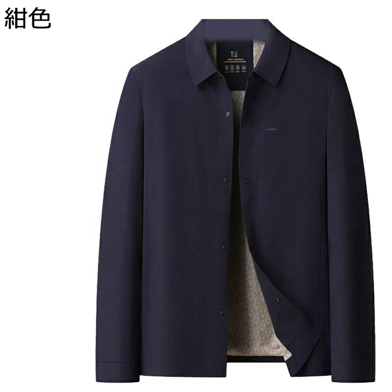 上衣 上衣 厚地の外套 メンズ 長袖 遊撃手厚地の外套 M～4XL ラペル フボタン 商行為上衣 ゆったり 羽織り アウター 防寒御召しもの 防風着 秋 パステル色の ビジカジ 無地 流行り物