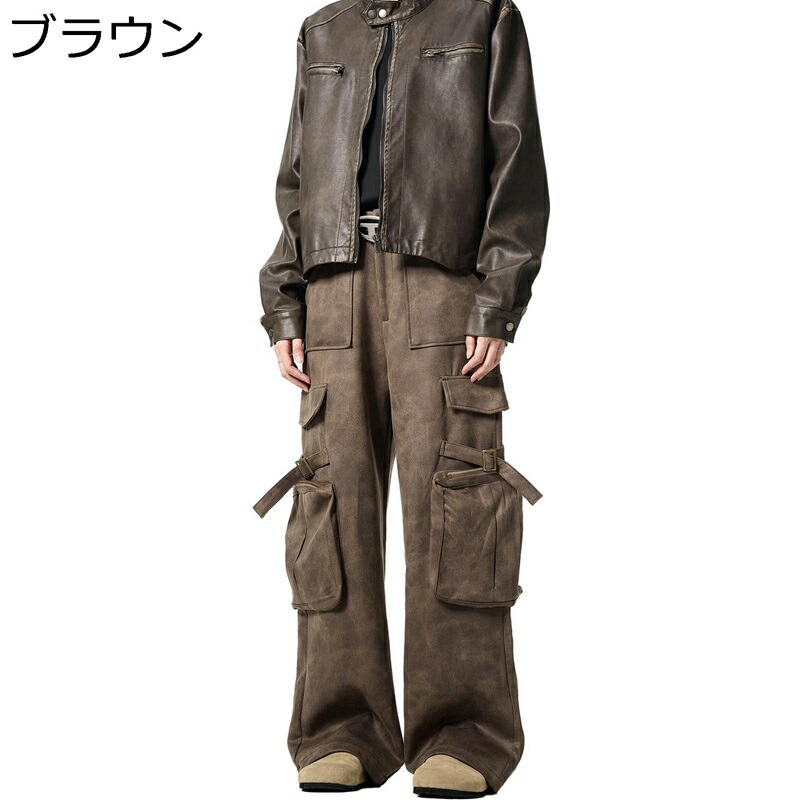 カーゴパンツ ワークパンツ メンズ チノパンツ マルチポケット ゆったり 両側ポケット カジュアル 体型カバー 着回し力 ロングパンツ 前開き カジュアル 美脚 春秋用 ジュニア シニア