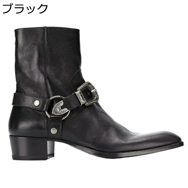 チェルシーブーツ ウェスタンブーツ メンズ 本革靴 サイドジップ 秋冬 バックル バイク ミドルカット 短靴 プレーントゥ 滑り止め 耐久性 ビジネス 暖かい オシャレ オフィス 通勤 通学 大きいサイズ 17,313円