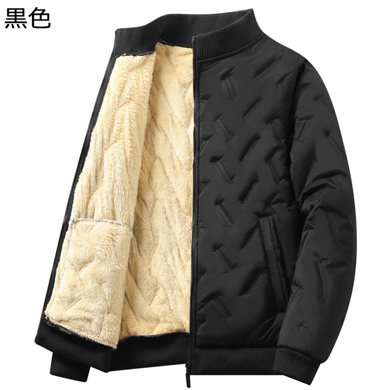 メンズ ボアジャケット 厚手 フリースボア 秋冬着 裏起毛 厚手 ジップアップブルゾン スタジアムジャンパー ブルゾン 綿ジャケット 体型カバー 着痩せ カジュアル服 お父さん シニア