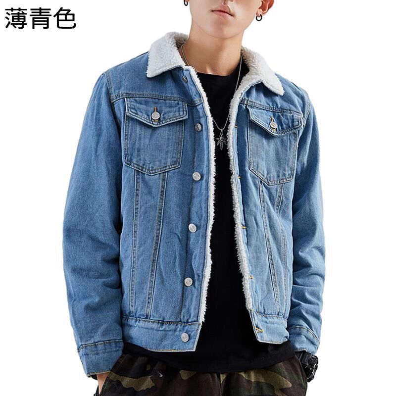 メンズ デニムジャケット 裏ボア 裏起毛 ジップアップジャケット フリース ボア 防寒用 冬服 秋服 モコモコ 起毛 ジャンパー スタジャン 保温 厚手 カジュアル おしゃれ オフィス 学生