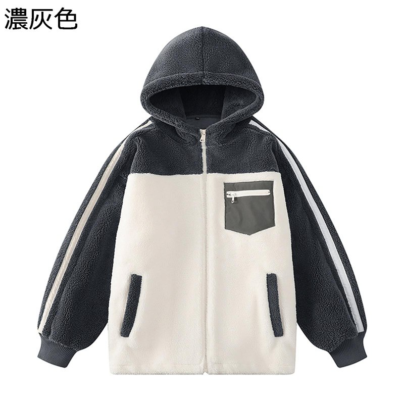 ボアブルゾン メンズ メンズ コート ジップアップ ジャケット フード 男女通用 ポケット 秋冬 厚手 ウインドブレーカー ジャンパー 裏起毛 モコモコ 体型カバー 保温 防風