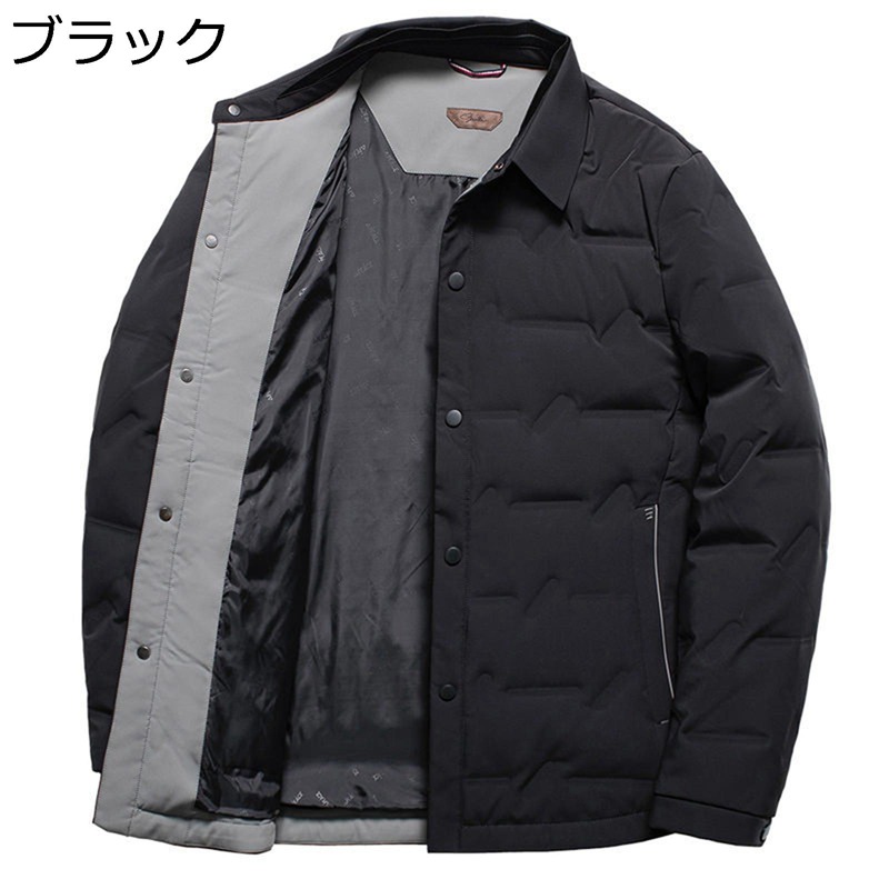 メンズ 落ちこむ上衣 90落ちこむ 軽さ 折り襟 分かりやすい 無地 商行為 心地よい 冬用 落ちこむ厚地の外套 遊撃手丈 防寒着 アウター 保温性 アウトドア 普段着 難民キャンプ 通い