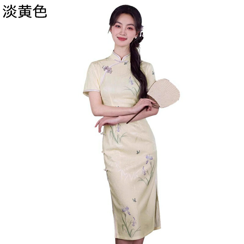 レディース チャイナドレス チャイナワンピース チャイナ服 花柄 袖なし ロング丈ドレス ファッション エレガント チャイナ風 ドレス 服 スリット チーパウ 春夏 結婚式 記念日プレゼント 卒業式 宴会 6,428円