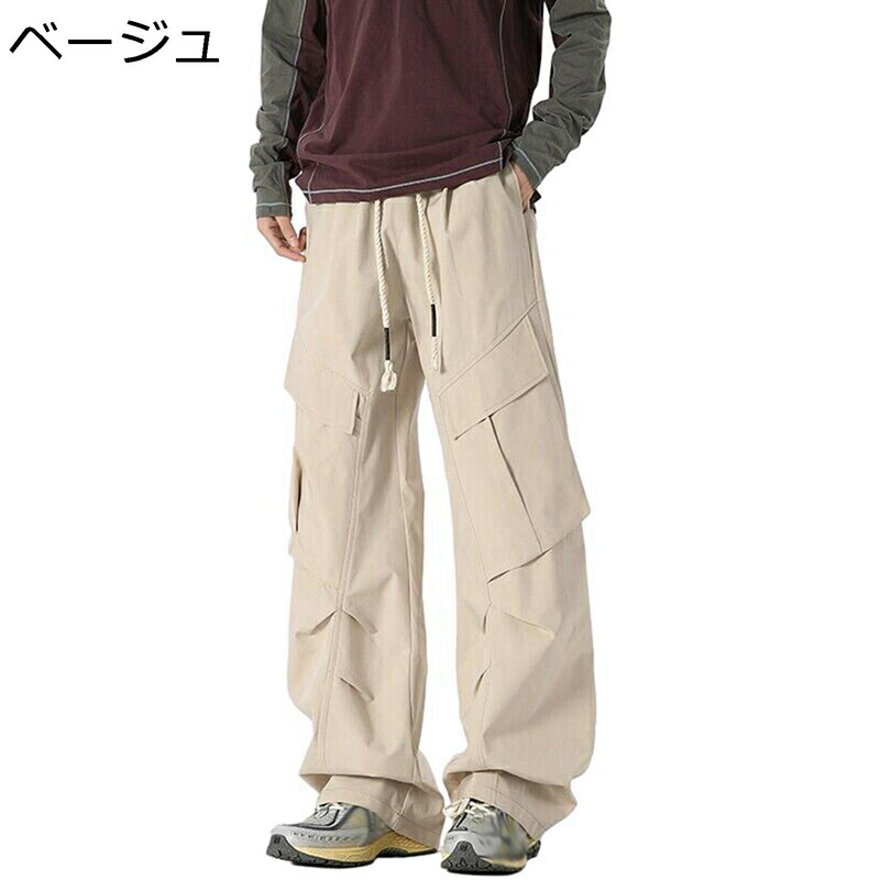 作業ズボン メンズ カーゴパンツ ワイドパンツ 春 夏 秋 冬 トレッキングパンツ 長ズボン アウトドア メンズジーンズ ボトム 脚長 耐久性 柔らかい ゴムウエスト ヴィンテージ ジュニア クライミング サッカー