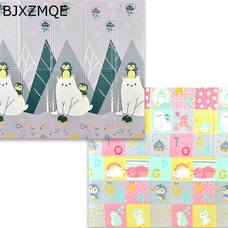 ベビーマット プレイマット XPE 赤ちゃん 折り畳み かわいい柄 2cm 厚手 転倒防止 ルームマット 階下の騒音対策 防水 清潔便利 大判 収納便利 お昼寝マット 幼稚園 おしゃれ