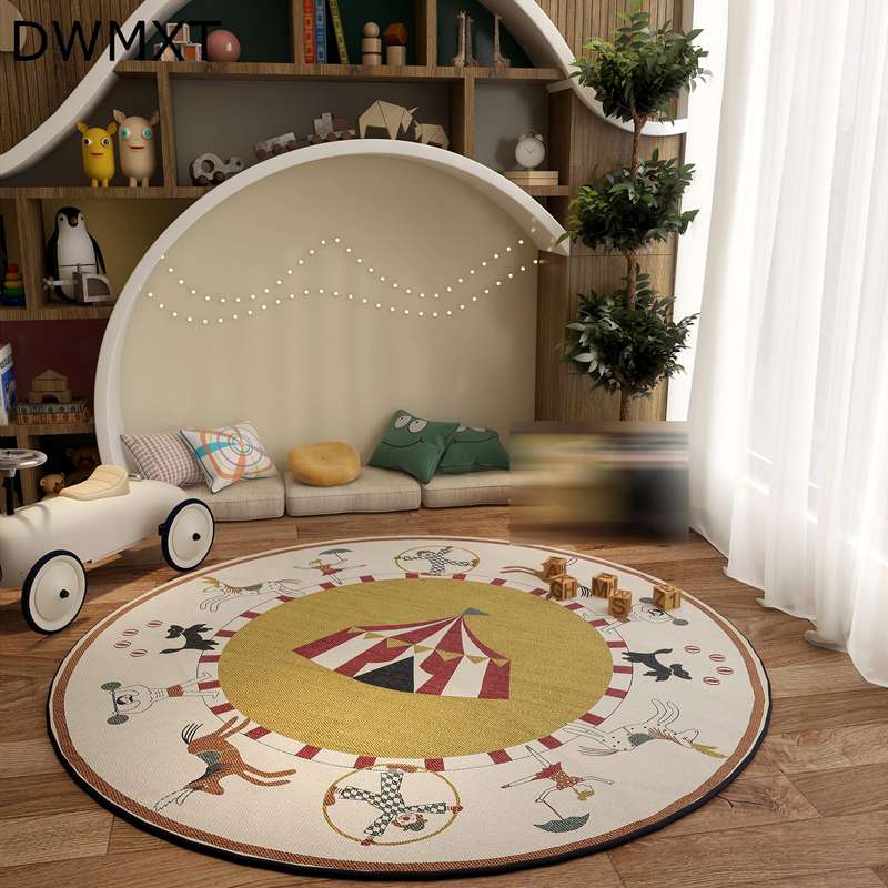 ラウンドつや消し ゲーミングカーペット 立ち会い場つや消し 可愛らしい 毛の荒物柄 大きめ 床防御すること引っ敷き 室内装飾つや消し 床材 萌え柄 防滑 薄型 静音吸音 ウォッシャブル 床暖房装置相応う リビング