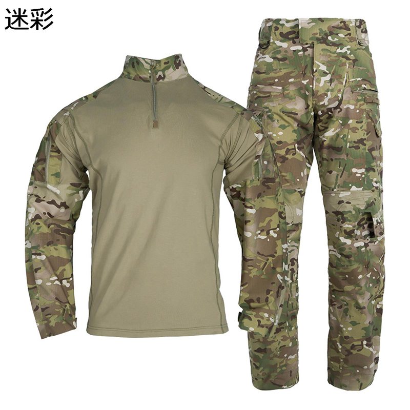 戦闘服 上下セット メンズ タクティカル tシャツ ハーフジップ 長袖 サバゲー 作業服 砂漠迷彩 日焼け防止 耐久性 マルチポケット 修理工場 ワークウェア ミリタリー風 カジュアル アウトドア