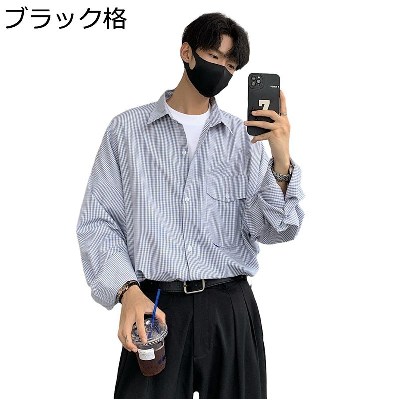 シャツ メンズ チェック 長袖 秋服 ネル シャツ アメカジ ボタンダウン 襟付き 大きいサイズ 快適 胸ポケット 軽量 レギュラーフィット 通気 モード系 シンプル お揃い イベント 通学通勤