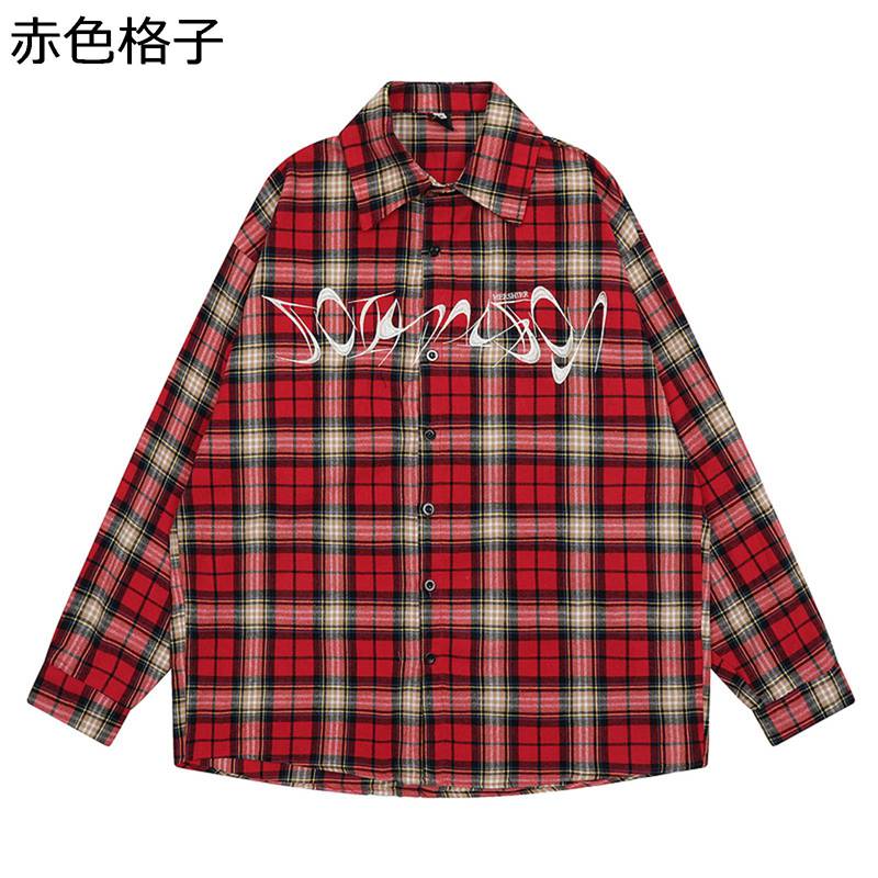 カジュアルシャツ メンズ チェック 長袖 秋服 ネルシャツ ボタンダウン 前開き 大きいサイズ 薄手 レトロ オープンカラー 通気性 透湿 モード系 おしゃれ お揃い アウトドア ストリート系