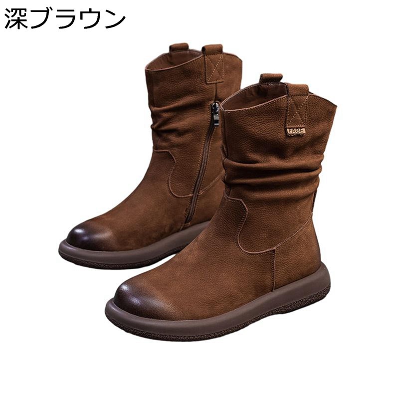 ジョッキーブーツ ロングブーツ レディース レザー 膝丈 牛革 ラウンドトゥ 裏地パイル 厚底 防寒 防水 コンフォート エレガント 秋冬 通勤 通学 デート パーティー 軽量 耐久性 卒業式