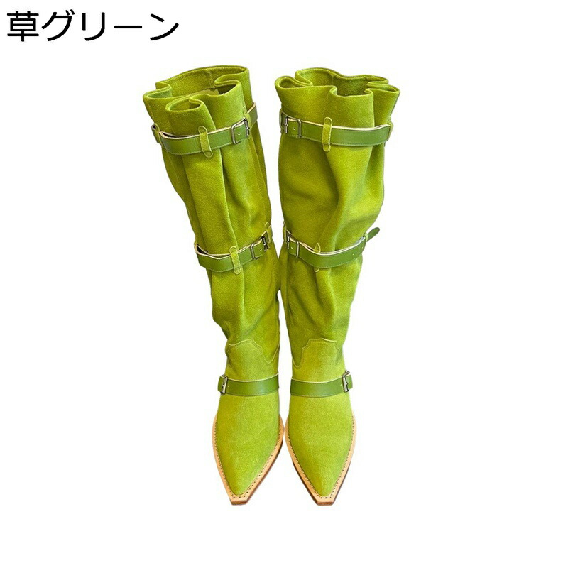 レディース 乗馬ブーツ ポインテッドトゥ ピンヒール 履き口広い ロングブーツ 膝丈 レザー 通勤 通学 パーティー 旅行 秋冬 モード系 防滑 防水 通気性 クリスマス 耐磨耗 可愛い 四節着用