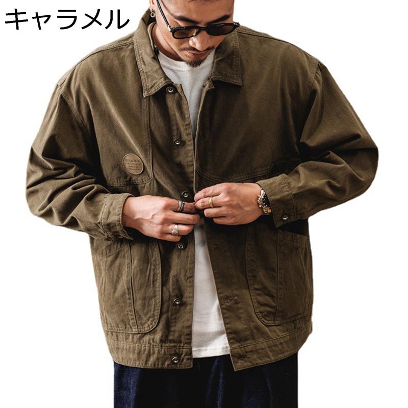 デニムジャケット メンズ ジージャン 春秋 ファッション かっこいい Gジャン 防風 防寒 ブルゾン ゆったり 無地 ボタン付き アウター レトロ 上着 着回し 街着 カジュアル