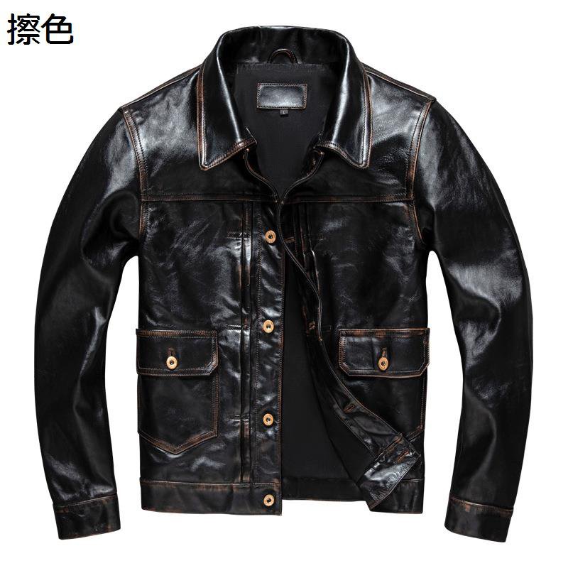 ライダースジャケット メンズ レザージャケット 牛革ジャン レザーコート 長袖 本革 アウター スリム ボタン 防寒防風 シンプル パンク風 バイク系 おしゃれ 軽量 おしゃれ 紳士服 春秋服 ビッグサイズ