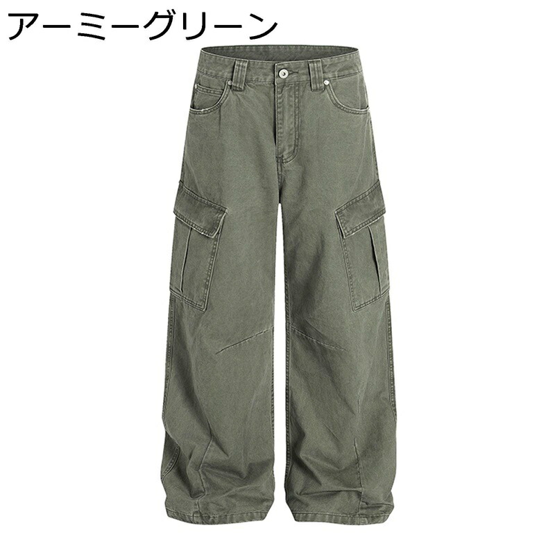 カーゴパンツ メンズ レディース バギー 大きいサイズ cleanfit マルチポケット ブーツカット ワイドパンツ ルーズ ゆったり 無地 アメカジ ヴィンテージ 春秋冬 カジュアル ストリート 男女兼用