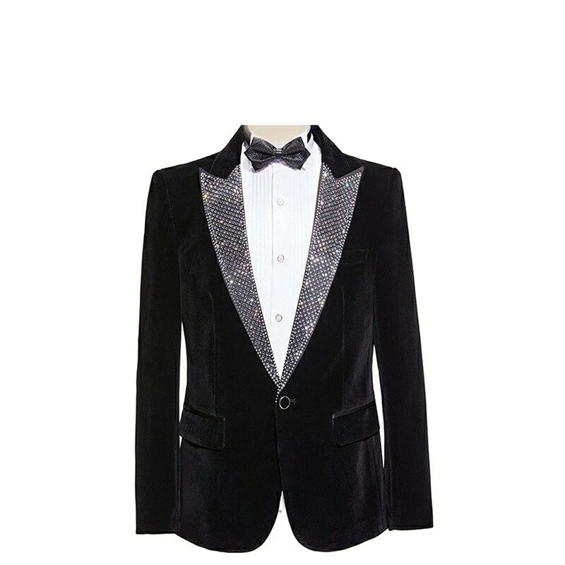 メンズ スパンコール ネックレス付き キラキラ ビジネススーツ カジュアルスーツ ジャケット アウター レギュラー 春夏秋冬 シンプル 紳士着 発表会 音楽会 魔術師 宴会 輝き 司会者 パーティー｜マルヤ物流サービス