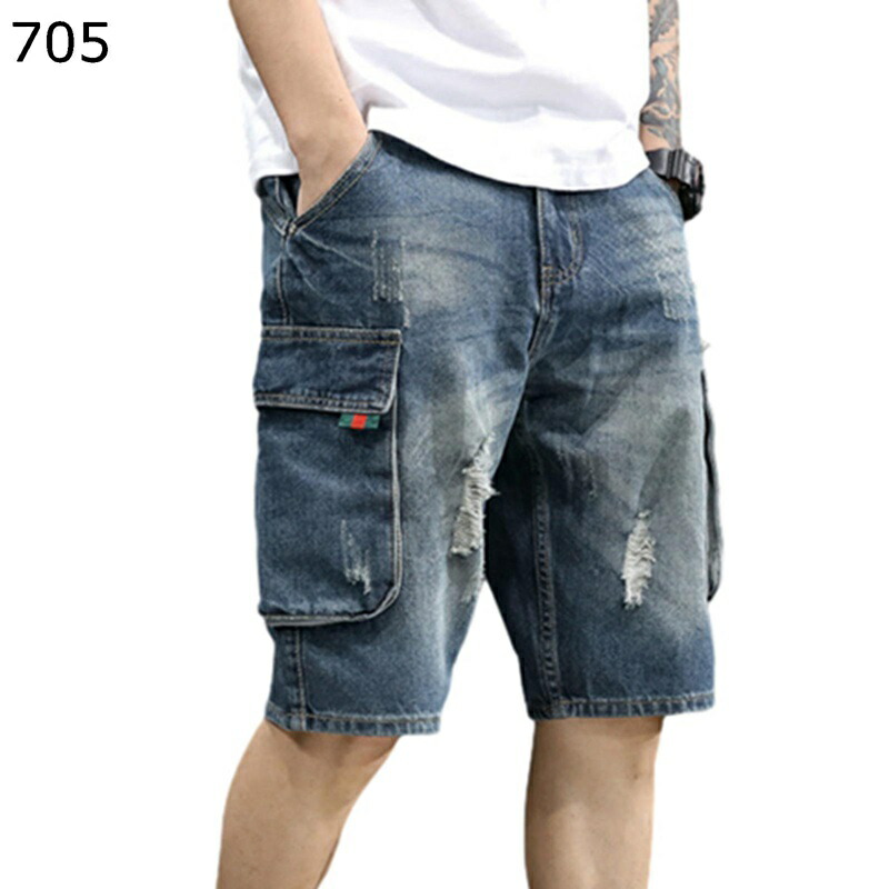 ジーパン ハーフデニムパンツ 夏 5分丈 ストレッチ メンズ 薄手 ショートパンツ Gパン アウトドア 男性用 通気性 ファッション 着心地よい リラックス 短パン 半ズボン ストレート おおきいサイズ