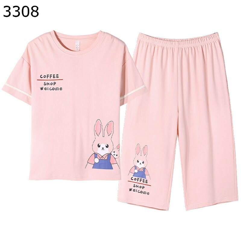 レディース パジャマ 半袖 tシャツ 夏 七分パンツ ナイトウェア 寝巻き 薄手 ゆったり おしゃれ カジュアル 柔らかい 冷房対策 2点 セットアップ 優しい触り心地 おおきいサイズ 便利服 外出 スリープ