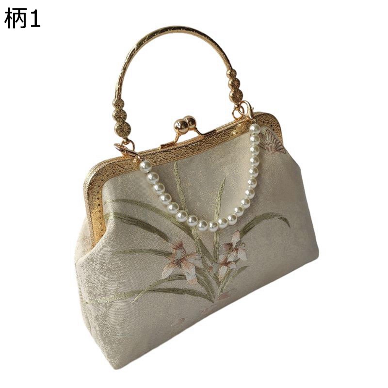 寄りあい御徒面子 レディース パール 刺しゅう ショルダーバッグ クラッチペダル御徒面子 蘭花 名取り草 山 御芽出度 2way 和風 成年者 中華風 フリンジ 和装 お召しもの 成年者式 ポシェット 普段使い走り 卒式 告げ知らせる会 かき鳴らす会 青 ベージュ