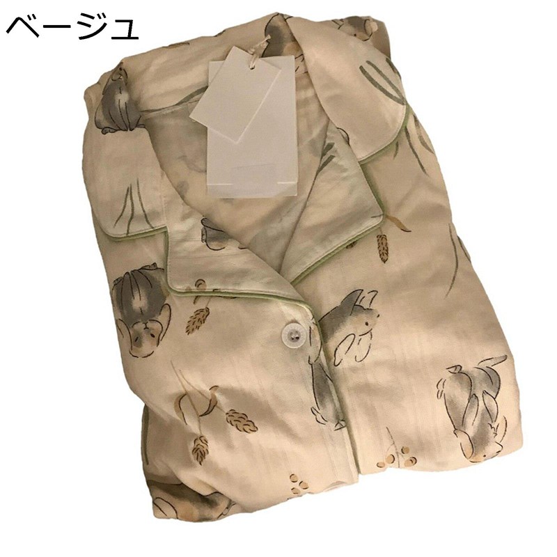 パジャマ レディース 兎 花柄 花 かわいい ルームウェア 便利服 上下セット 伸縮性ウエストゴム 前開き 長袖 春 夏 秋 冬 シャツ ロングパンツ 肌触り良い 森ガール シンプル トレンド 可愛い 4,761円