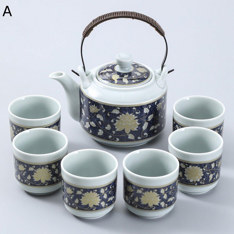 茶器仕かける 番茶器仕かける 6客仕かける ティーポット仕かける 御盆 蓮の花 竹柄 緑 白 花茶 ティーセット 急須 日本茶 中国茶 持っていく 茶器一揃え 陶磁茶具 湯呑 和風 窈窕たる 御客さん用 御折り目正しい アウトドア