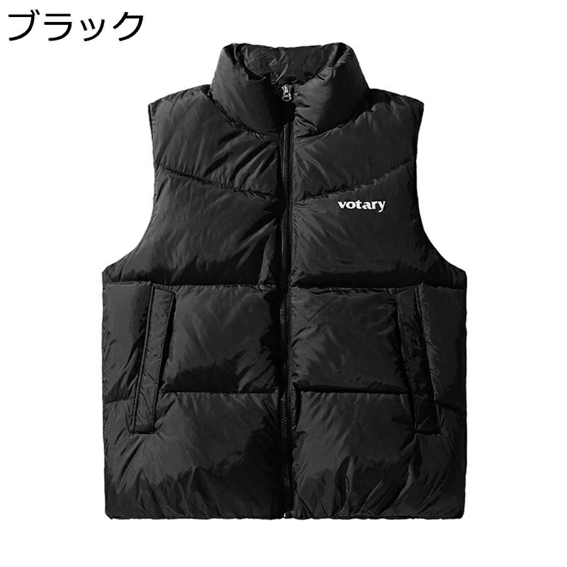 冬用ベスト ダウンベスト メンズ 90%ダウン ホワイトダックダウン おしゃれ 英字柄 冬 防寒 ゆったり 保温性 ウルトラライト 暖か カジュアル チョッキ 冬物 日常 旅行 男女兼用