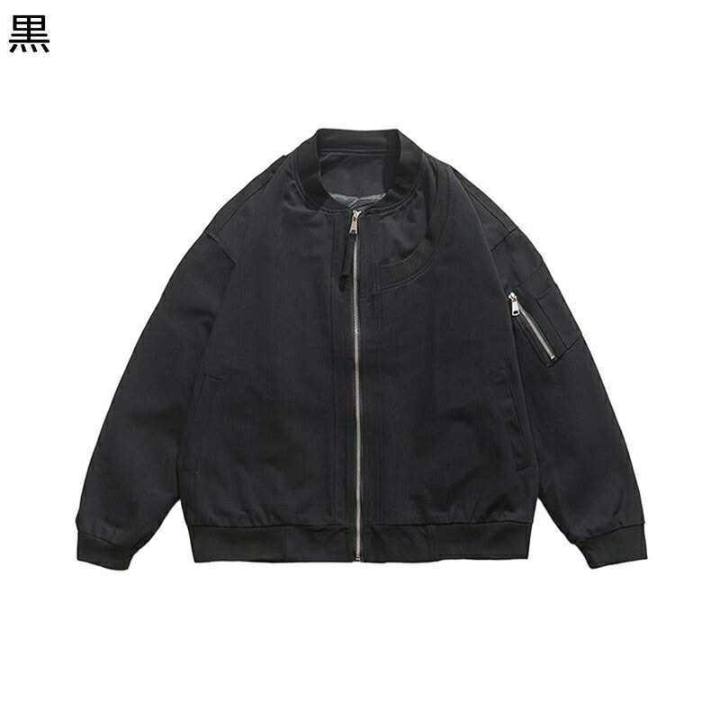 上衣 メンズ 飛行上衣 前掛け 防寒防風 秋服 冬服 上衣 分かりやすい 無地 アメカジ 心地好い ユニ一発やる ビッグ影ぼうし 座標 街着 馬鹿でかい大きさ