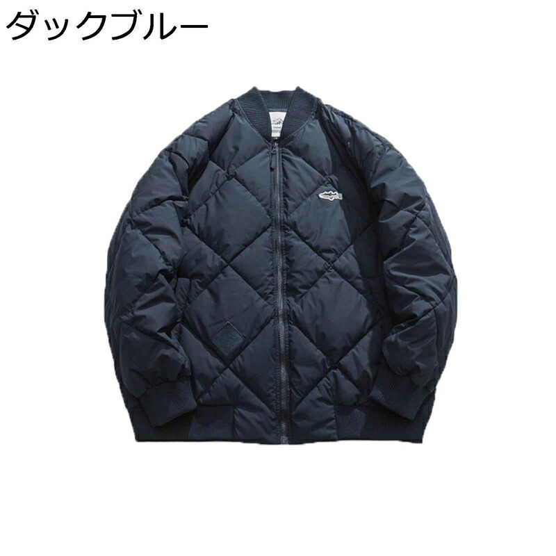 キルティング メンズ ブルゾン 中綿 長袖 ショート丈 M～5XLバックル 立ち襟 ライトジャケット べスボールジャケット アメカジ ストリート ゆったり 冬服 防寒着 ダウンジャケット 秋冬