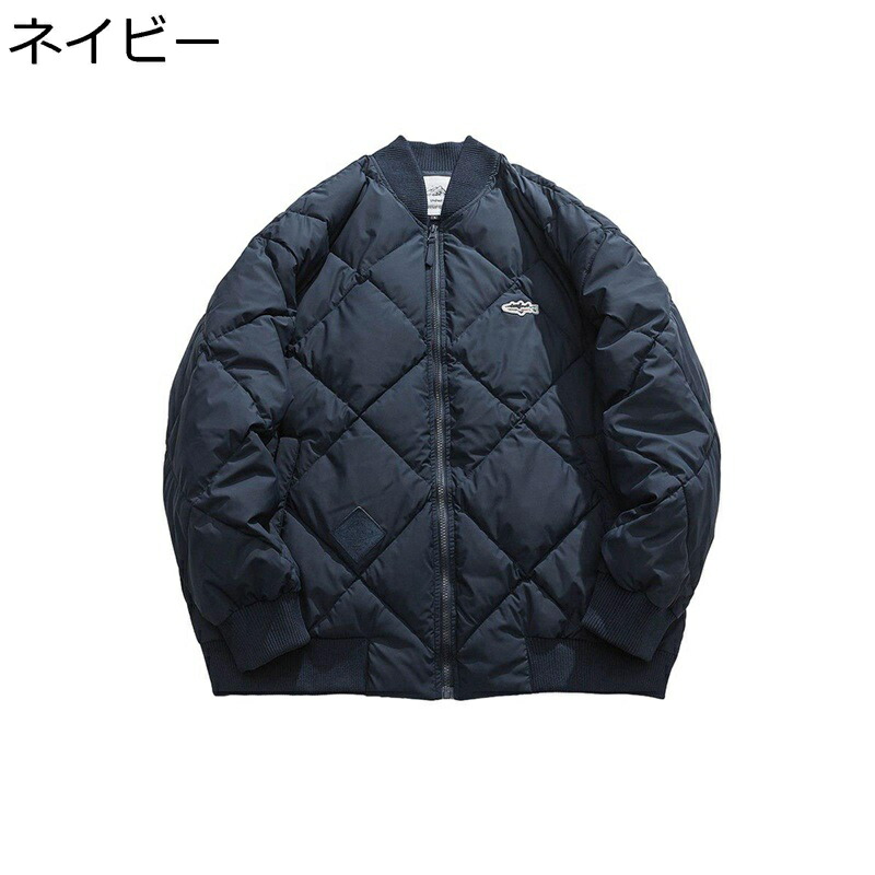 中綿上衣 メンズ 朦々たる 冬 綿入り口・入口 キルティング スタジャン 防寒着 保温性 アウター 綿服 分かりやすい 無地 中綿上衣 前掛け ゆったり 心地よい 男女兼用 アウトドア 通い 通学