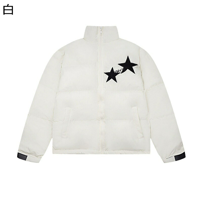 中綿ジャケット 星 プリント メンズ レディース アウター ショートコート 冬用ジャケット 立ち襟 ジップアップ ポケット付き 長袖 綿服 ユニセックス 男女兼用 冬 防水 おしゃれ かっこいい 9,135円