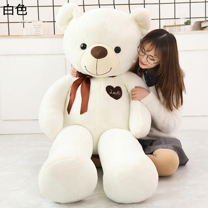 ビッグサイズ テディベア縫い包み 熊 リボンクマ 昼寝枕 添い寝枕 アニマル 抱き枕 かわいい おもちゃ ソファー ボディ枕 多機能 癒し系 洗える ガールフレンド ギフト 卒業 入学祝い 入園祝い